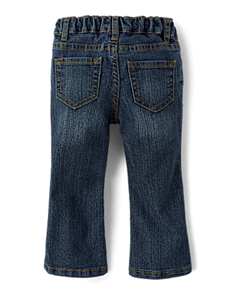 Jean bootcut basique pour bébé et toute-petite fille