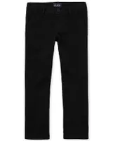 Girls Uniform Slim Stretch Bootcut Chino Pants