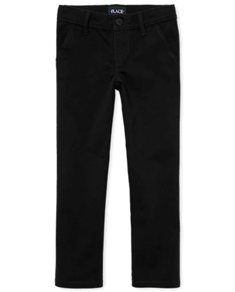 Girls Uniform Stretch Skinny Chino Pants