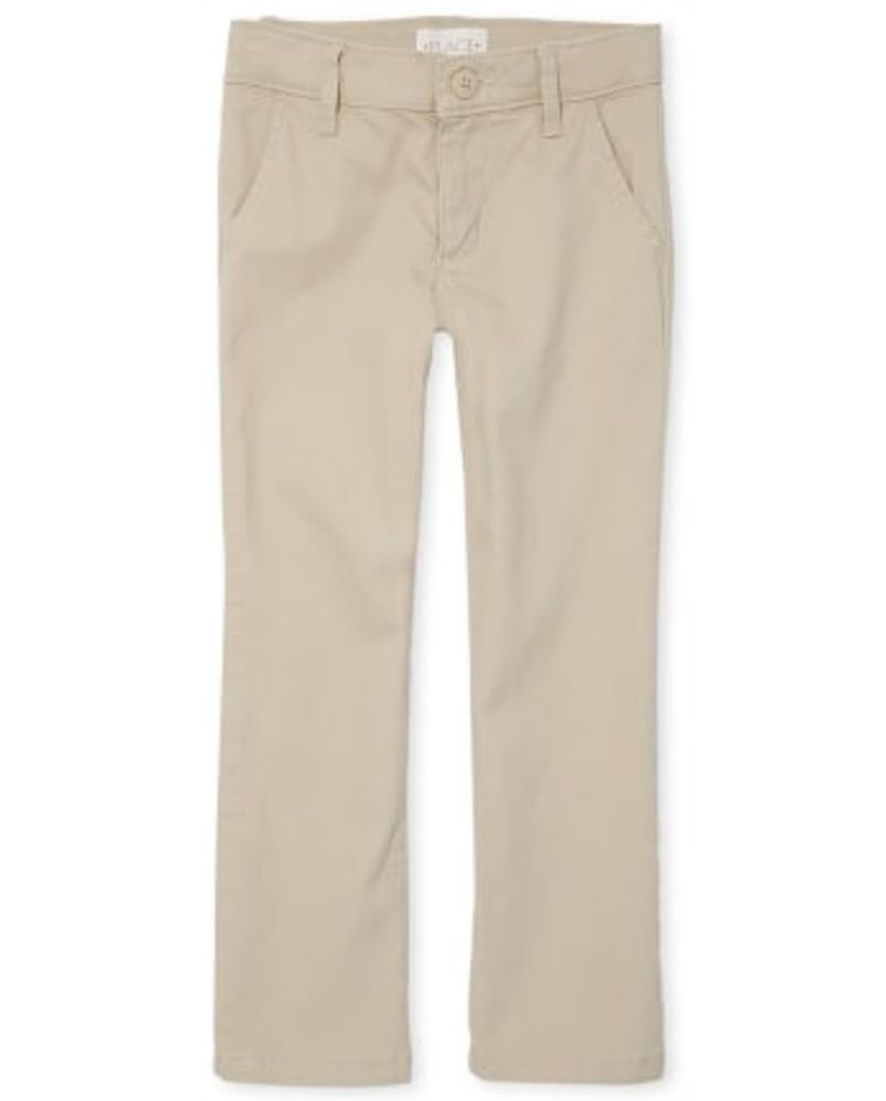 Girls Uniform Stretch Skinny Chino Pants