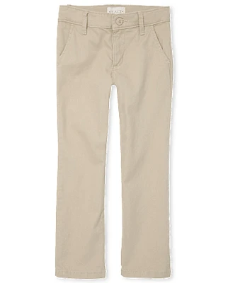 Girls Uniform Stretch Skinny Chino Pants