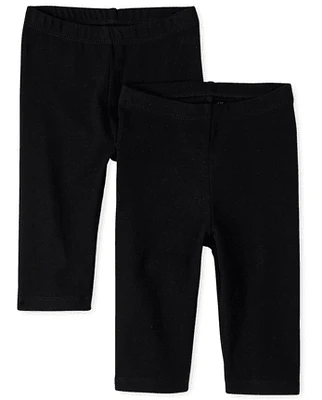 Lot de 2 leggings capri pour bébés et petites filles