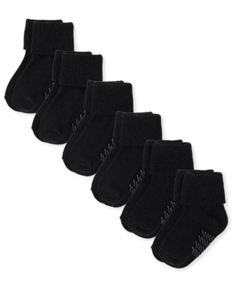 Unisex Baby And Toddler Triple Roll Socks 6-Pack