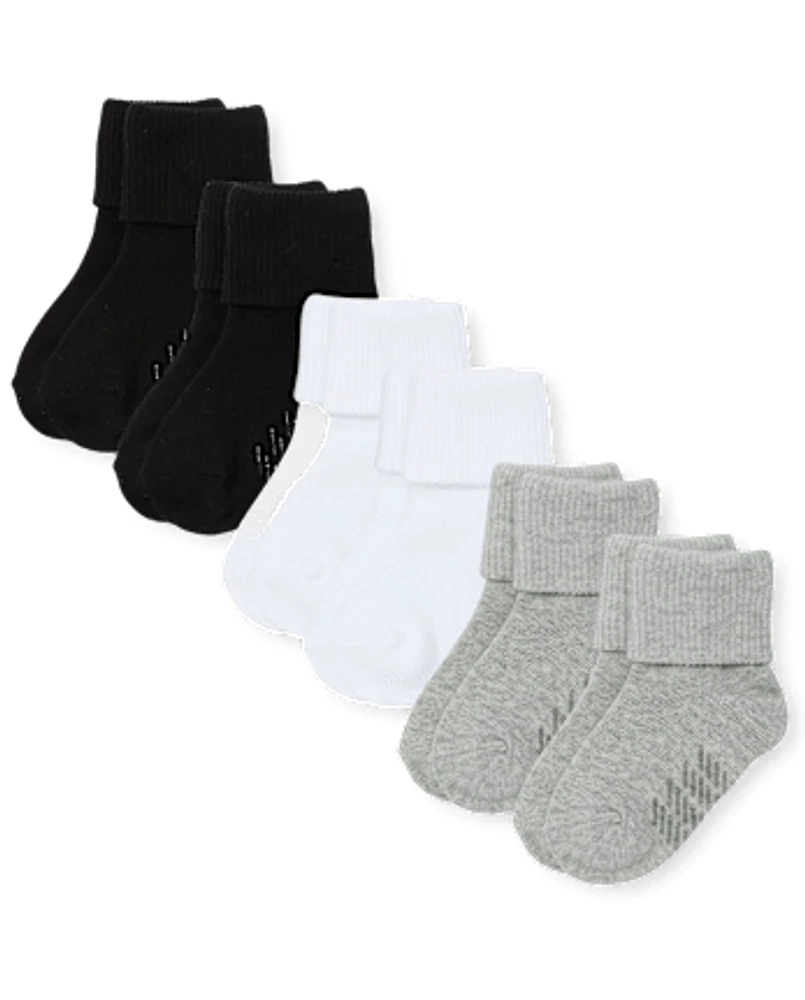 Unisex Baby And Toddler Triple Roll Socks 6-Pack