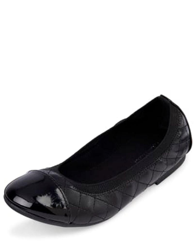 Girls Quilted Ballet Flats