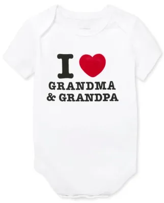 Unisex Baby Grandma And Grandpa Graphic Bodysuit
