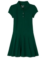 Girls Uniform Pique Polo Dress
