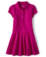 Girls Uniform Pique Polo Dress