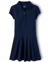 Girls Uniform Pique Polo Dress