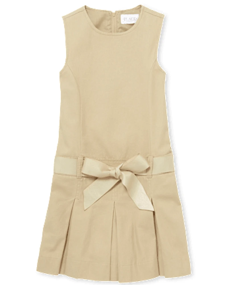 Girls Uniform Belted Jumper