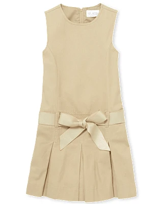 Girls Uniform Belted Jumper