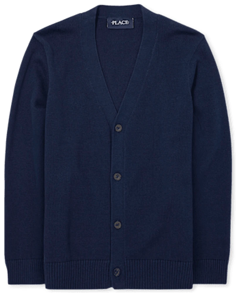 Boys V Neck Cardigan