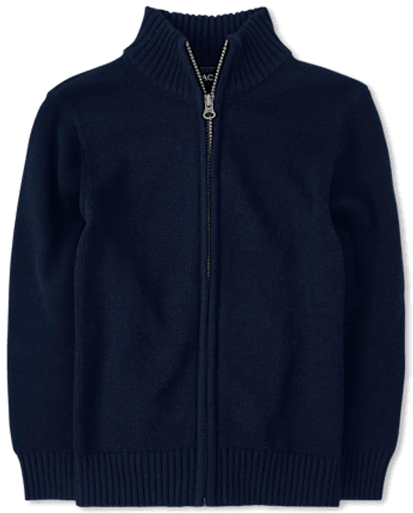 Boys Zip Up Sweater