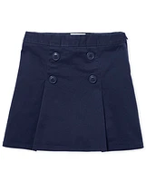 Girls Uniform Stretch Button Skort