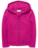 Girls Microfleece Zip Up Hoodie