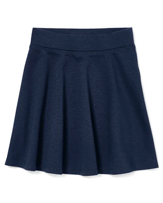 Girls Uniform Ponte Knit Skort