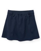 Toddler Girls Uniform Pleated Ponte Knit Button Skort