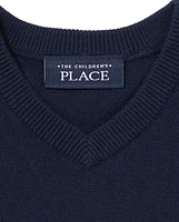 Gilet d'uniforme à col en V pour tout-petits garçons
