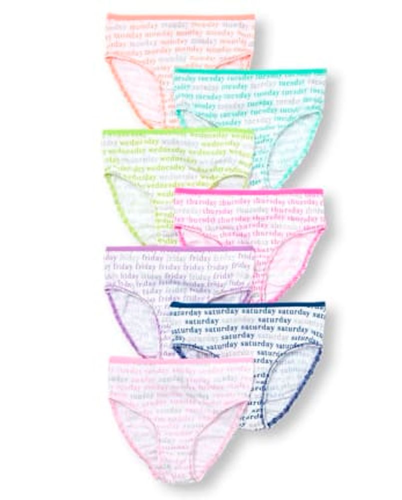 The Children's Place Girls Days Of The Week Glitter Briefs 7-Pack