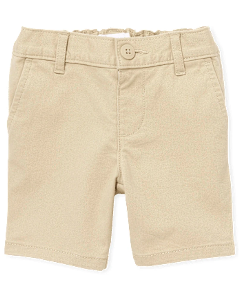 Toddler Girls Uniform Stretch Chino Shorts