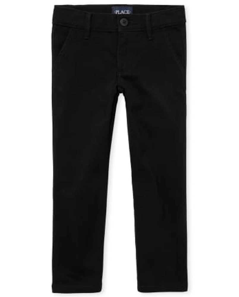 Girls Uniform Stretch Skinny Chino Pants