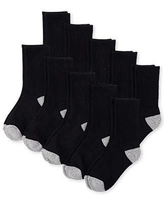 Boys Crew Socks 10-Pack