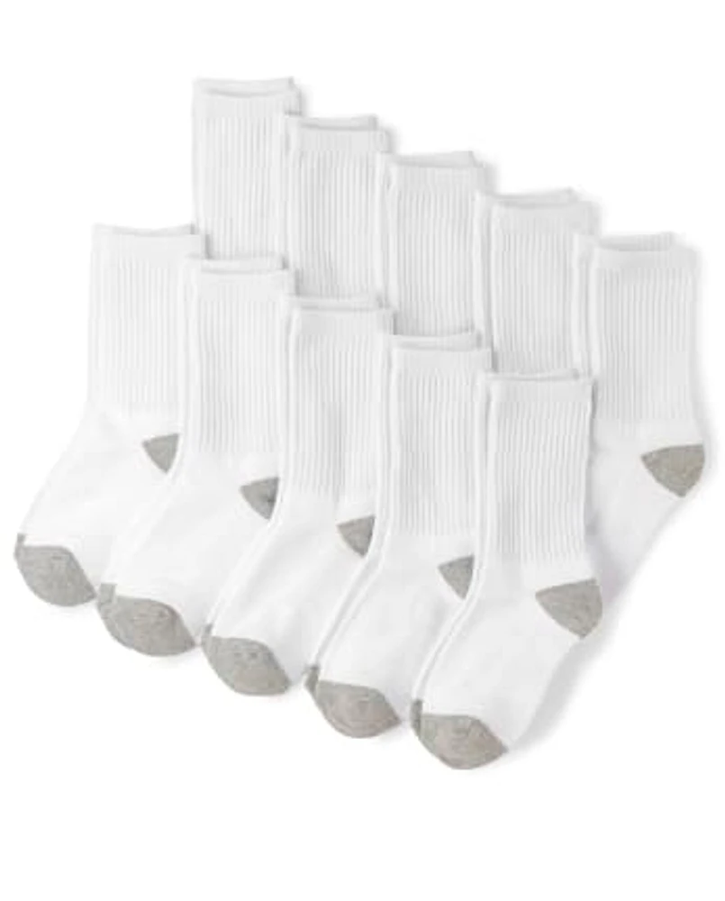 Boys Crew Socks 10-Pack