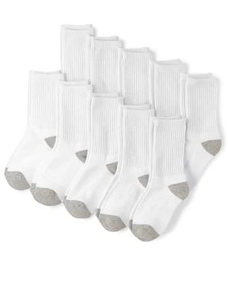 Boys Crew Socks 10-Pack