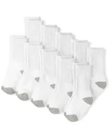 Baby And Toddler Boys Crew Socks 10-Pack