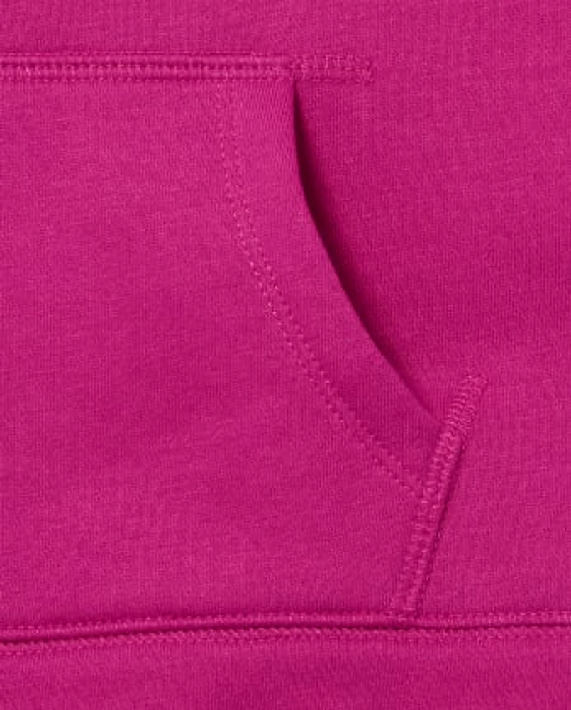 Sweat à capuche zippé en polaire pour filles