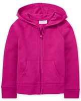 Sweat à capuche zippé en polaire pour filles