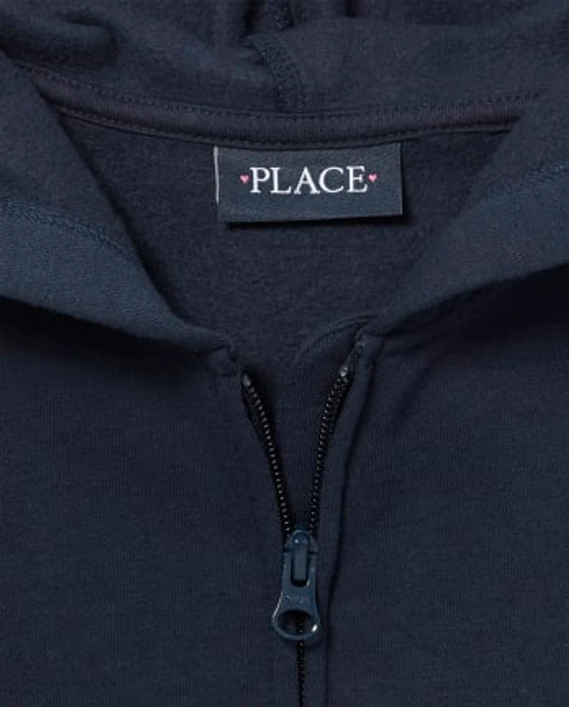 Girls Fleece Zip Up Hoodie