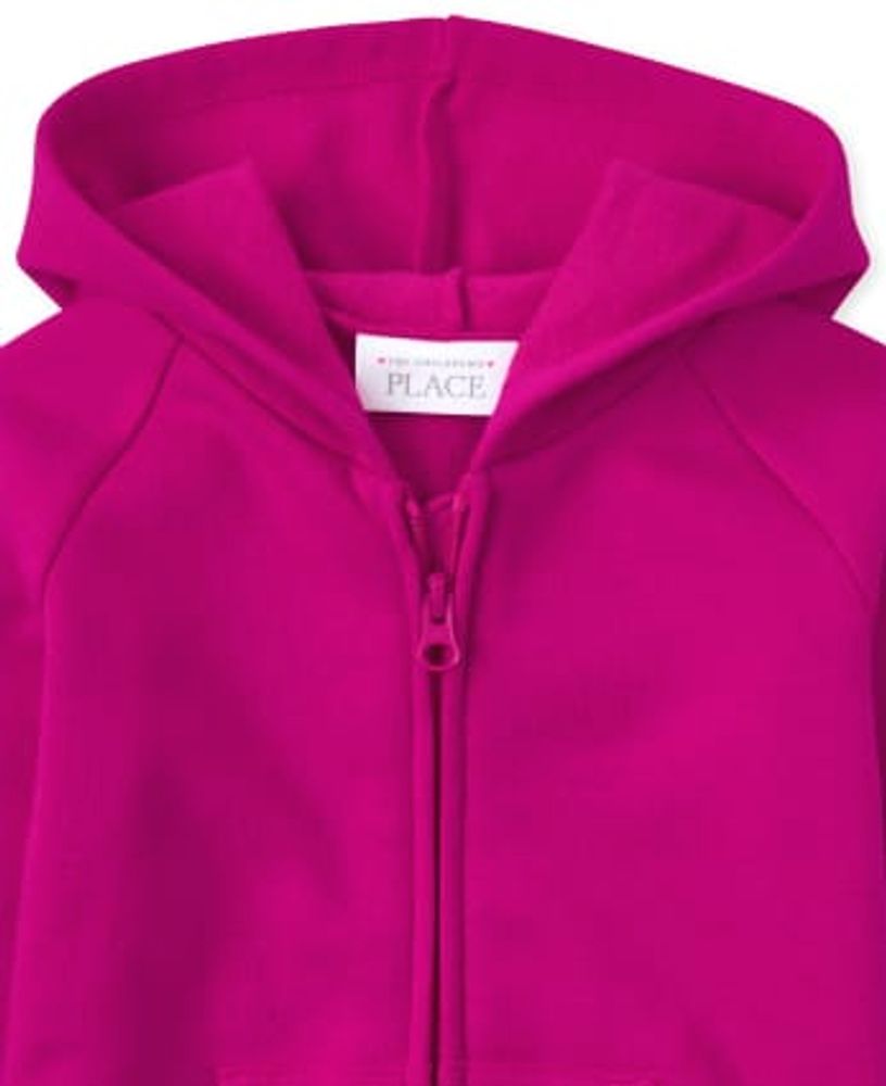 Toddler Girls Fleece Zip Up Hoodie