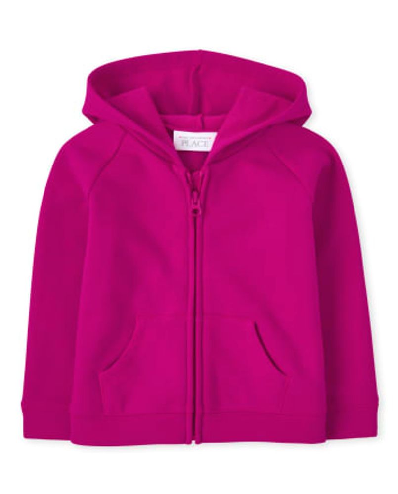 Toddler Girls Fleece Zip Up Hoodie