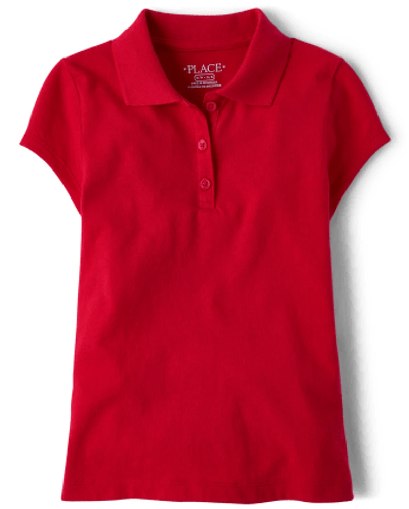 Girls Uniform Soft Jersey Polo