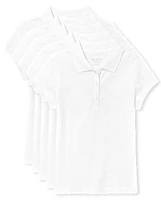 Girls Uniform Pique Polo 5-Pack