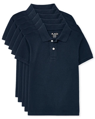 Kids Uniform Pique Polo 5-Pack