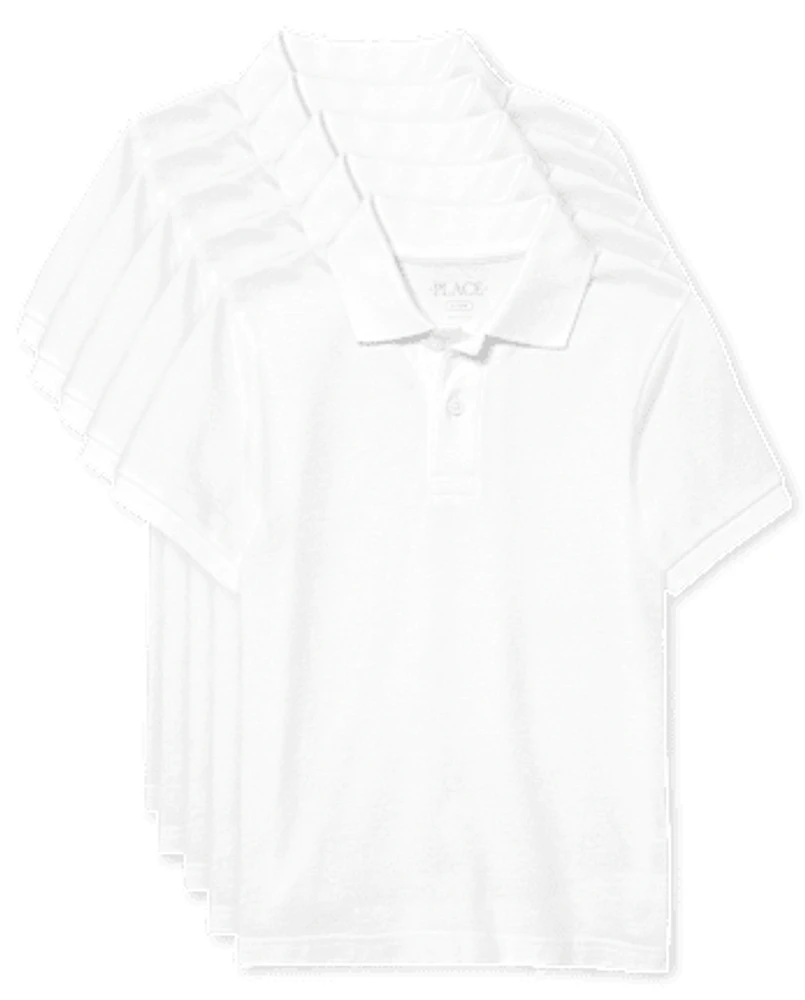 Lot de polos piqués pour uniformes enfants