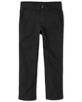 Boys Uniform Stretch Straight Chino Pants