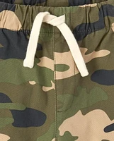 Boys Camo Stretch Matching Pull On Jogger Pants