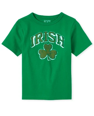 T-shirt graphique famille Shamrock assorti pour bébé et tout-petit garçon