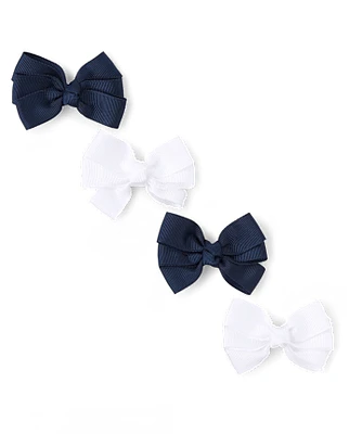 Girls Bow Hair Clip 4-Pack