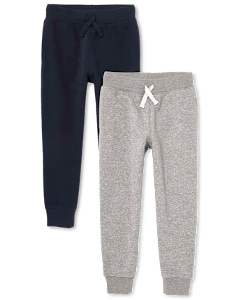 Boys Fleece Jogger Pants 2-Pack