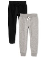 Boys Fleece Jogger Pants 2-Pack