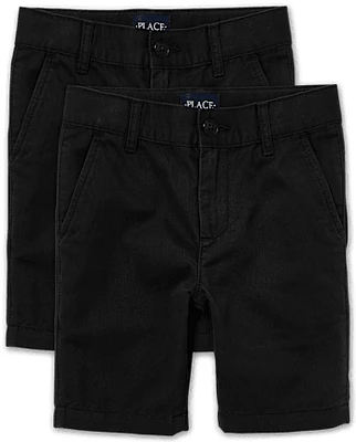 Lot de 2 shorts chino extensibles pour garçon