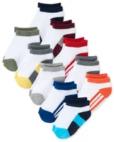 Baby And Toddler Boys Colorblock Athletic Ankle Socks 10-Pack