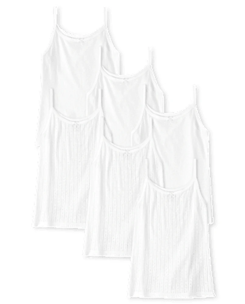 Girls Picot Trim Cami -Pack