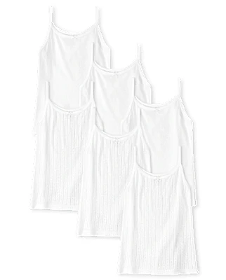 Girls Picot Trim Cami -Pack