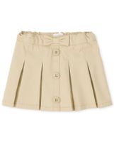 Toddler Girls Uniform Button Pleated Skort