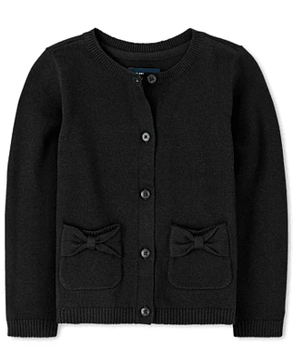 Toddler Girls Bow Cardigan